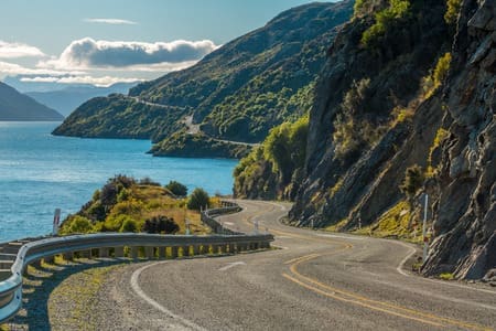 new zealand lake wakatipu road, permission from 123rf Stock